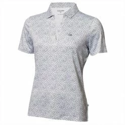 Calvin Klein Golf Ladies Crackle Polo Shirt White - Navy