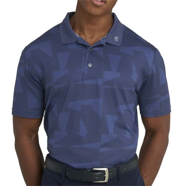 Calvin Klein Golf Gents Hexta Printed Polo Ink Navy - Image 3