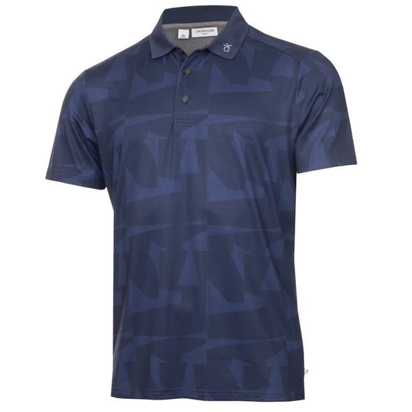 Calvin Klein Golf Gents Hexta Printed Polo Ink Navy