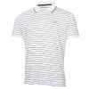 Calvin Klein Golf Gents Bolsa Stripe Polo Shirt White Navy