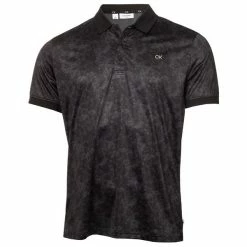Calvin Klein Golf Gents The Dye Print Polo Shirt Black