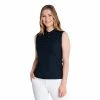 Calvin Klein Golf Ladies Sleeveless Performance Cotton Polo Shirt Navy