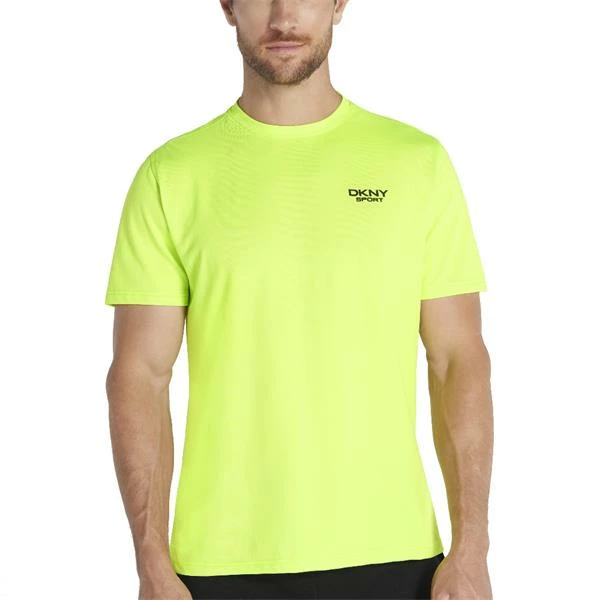 DKNY Gents Greenwood Pique T-Shirt Acid Lime - Image 3