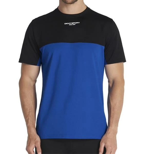 DKNY Gents Greenwood Colour Block T-Shirt Blue - Black - Image 3