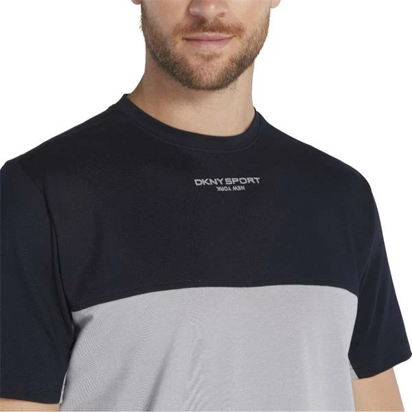 DKNY Gents Greenwood Colour Block T-Shirt Silver - Navy - Image 5
