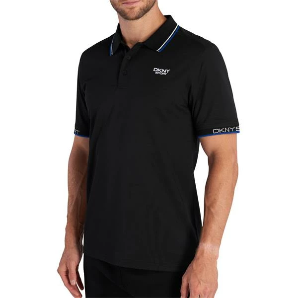 DKNY Gents South Slope Polo Shirt Black - Image 3