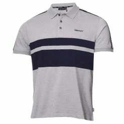 DKNY Gents Marine Park Polo Shirt Silver