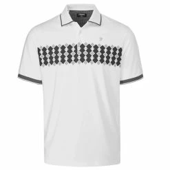 Farah Gents Addison Polo Shirt White - Dark Shadow