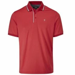 Farah Gents Hoxie Polo Shirt Jester Red - White
