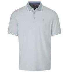 Farah Gents Morrill Polo Shirt Blue - Grey - White