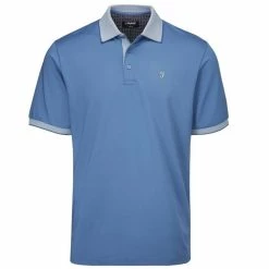 Farah Gents Kervin Polo Shirt Blue - White