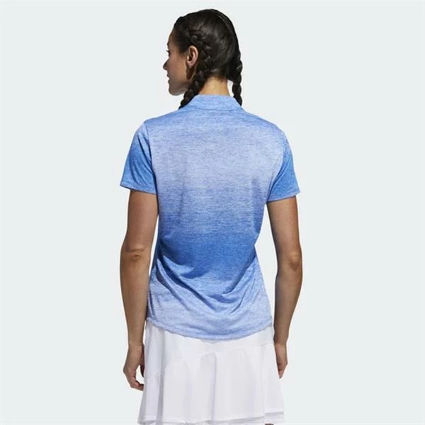 ADIDAS Ladies Gradient SS Polo Glory Blue - Image 4