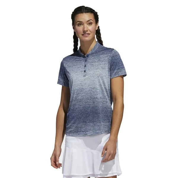 ADIDAS Ladies Gradient Polo Shirt Sky - Tint - Image 3
