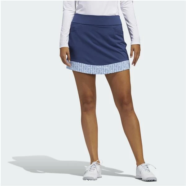 ADIDAS Ladies Ultimate 365 Printed Knit Skirt Tech Indigo - Image 3