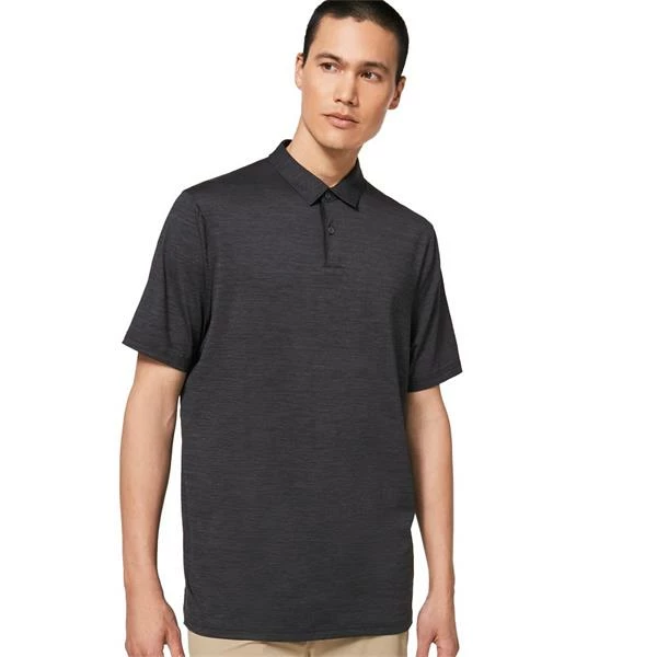Oakley Gents Contender Polo Shirt Blackout Heather 09G - Image 3