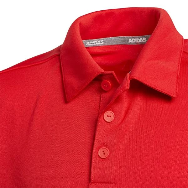 ADIDAS Junior - Boys 3-Stripes Polo Shirt Collegiate Red - Image 3