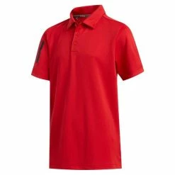 ADIDAS Junior - Boys 3-Stripes Polo Shirt Collegiate Red