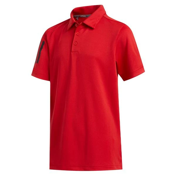 ADIDAS Junior - Boys 3-Stripes Polo Shirt Collegiate Red