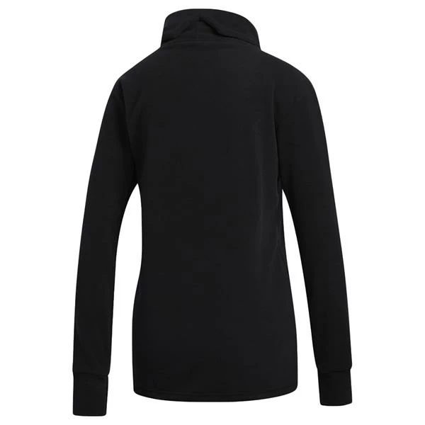 ADIDAS Ladies Fleece Mock Neck Pullover Black - Image 2
