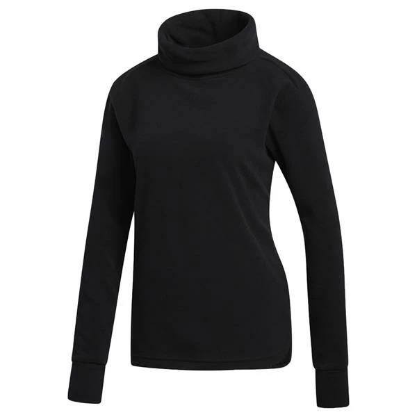 ADIDAS Ladies Fleece Mock Neck Pullover Black