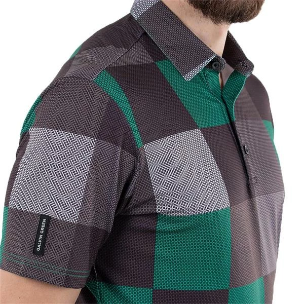 Galvin Green Gents Mac Ventil8+ Polo Shirt Green - Black - Image 3