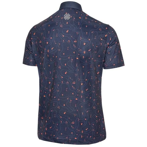 Galvin Green Gents Miro Shirt Navy - Orange (35) - Image 2