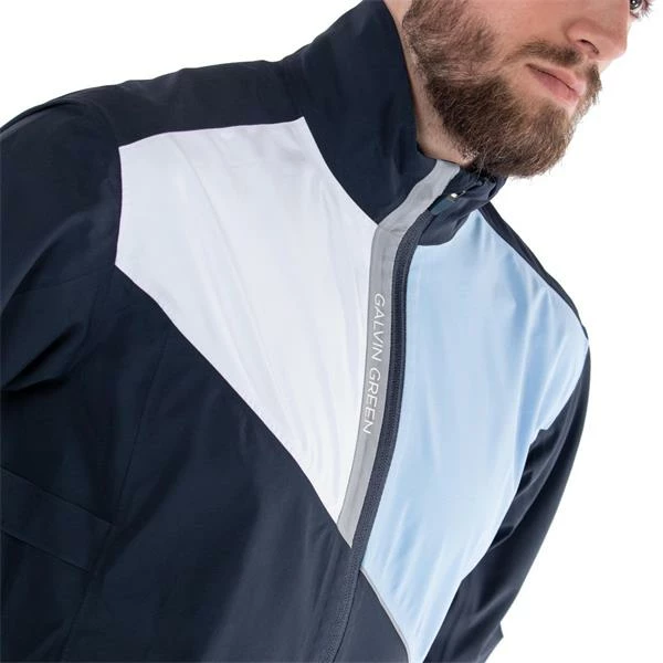 Galvin Green Gents Apollo GORE-TEX Paclite Jacket Navy - White - Bluebell - Image 3