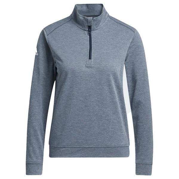 ADIDAS Junior - Boys ¼ Zip Heather Pullover Crew Navy Mel