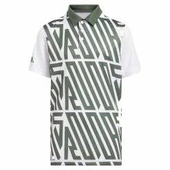 ADIDAS Junior - Boys Printed Polo Shirt Green Oxide