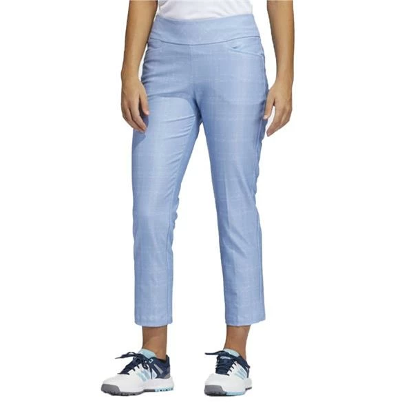 ADIDAS Ladies Ultimate365 Print Primegreen Ankle Pants Ambient Sky - White - Image 3