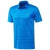 ADIDAS Gents Lines Jacquard Primegreen Polo Shirt Blue Rush - Semi Mint Rush