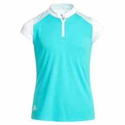 ADIDAS Junior - Girls Colorblock Polo Shirt Semi Mint Rush