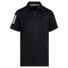 ADIDAS Junior - Boys 3-Stripe Polo Shirt Black