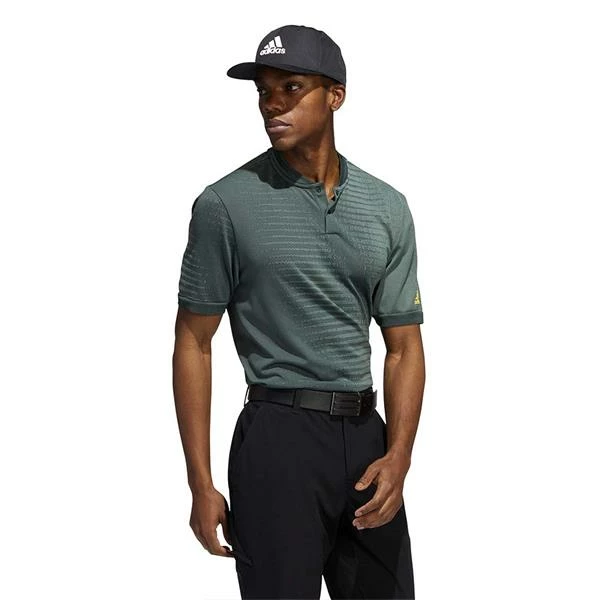 ADIDAS Gents Statement Seamless Polo Shirt Shadow Green - Trace Green - Image 4
