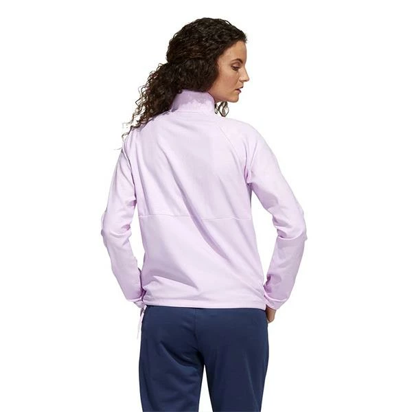 ADIDAS Ladies Embossed ¼ Zip Snap Pullover Bliss Lilac - Image 3