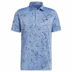 ADIDAS Gents Jacquard Polo Shirt Blue Fusion - Collegiate Navy - Lucid Blue