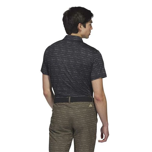 ADIDAS Gents Stripe Zip Polo Shirt Black - Hemp - Image 3