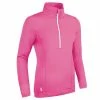 Glenmuir Ladies Carina Zip Neck Shaped Panel Performance Midlayer Hot Pink