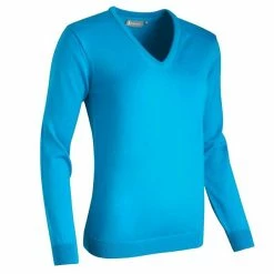 Glenmuir Ladies Maya V-Neck Merino Sweater Cobalt