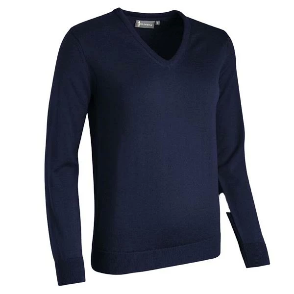 Glenmuir Ladies Maya V-Neck Merino Sweater Dark Navy