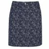 Glenmuir Ladies Alma Lightweight Stretch Performance Skort Navy - Rose Print