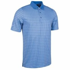 Glenmuir Gents Pitlochry All Over Print Performance Polo Shirt Tahiti - White