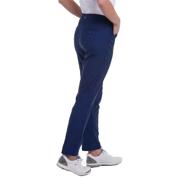EPNY Ladies Pull On Compression Slim Ankle Pants Navy - Image 2