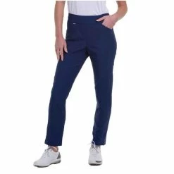 EPNY Ladies Pull On Compression Slim Ankle Pants Navy