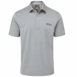 Oscar Jacobson Gents Chap Tour Polo Shirt Pewter