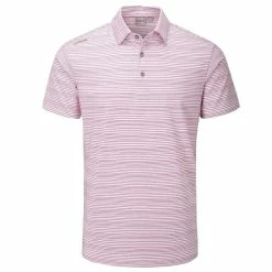 Ping Gents Alexander Polo Shirt White - Raspberry