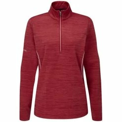 Ping Ladies Skye ½ Zip Top Firebrick