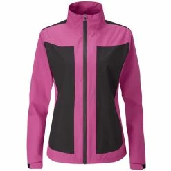 Ping Ladies Juno Waterproof Jacket Fuchsia - Black
