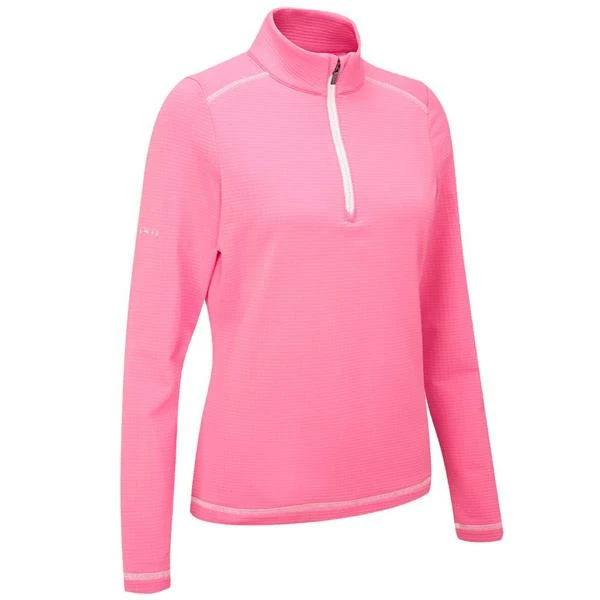 Ping Ladies Sonya ¼ Zip Midlayer Zip Top Flamingo - Image 3