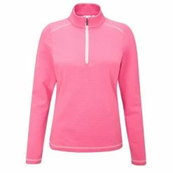Ping Ladies Sonya ¼ Zip Midlayer Zip Top Flamingo